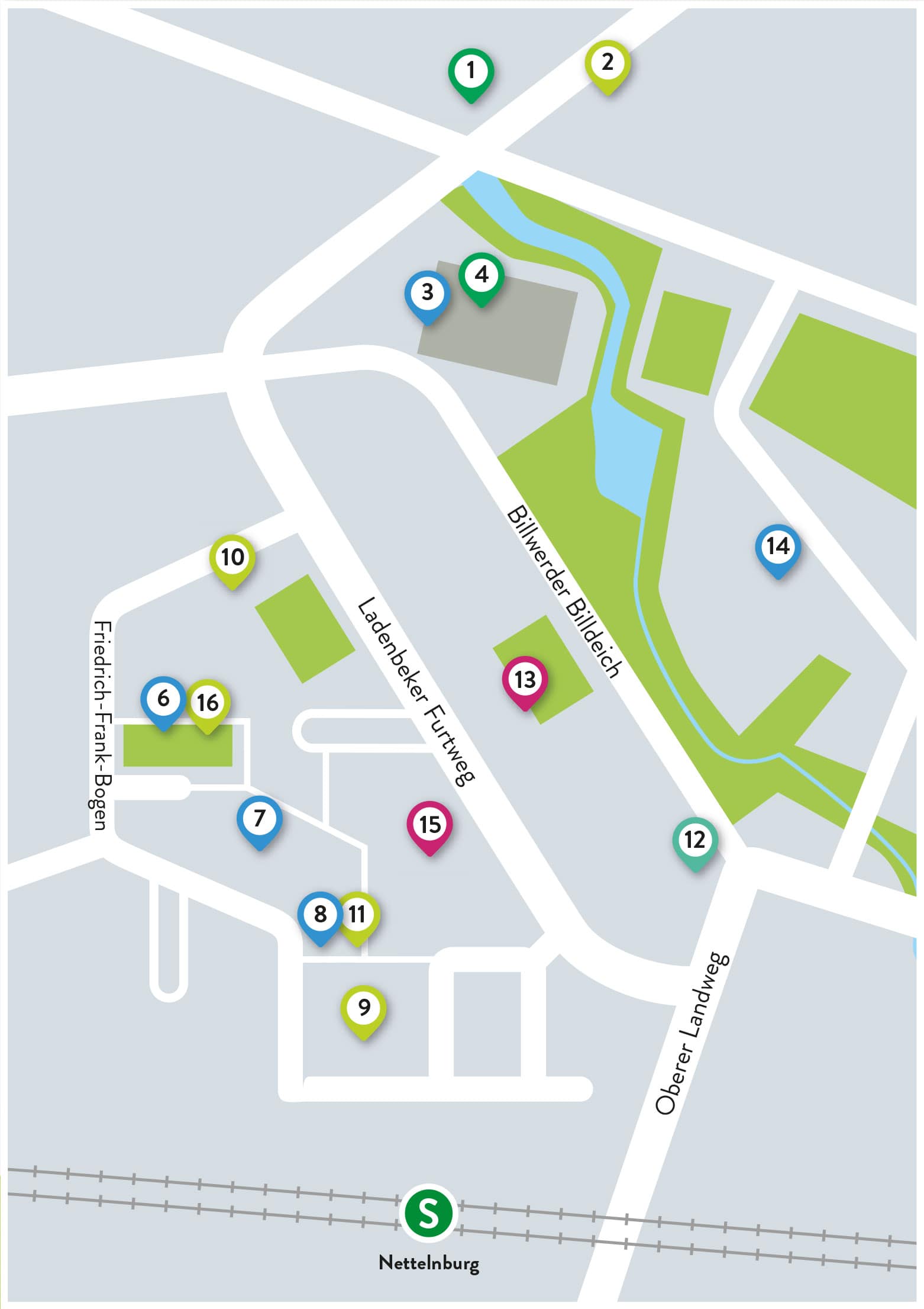 Bergedorf West Stadtplan